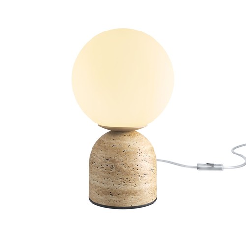 Lampe table verre beige - lampe, de
