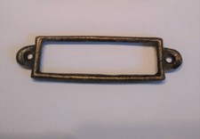 Porte etiquette bronze vieilli, 90x30mm, neuve