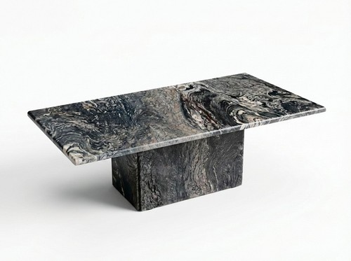 Table basse marbre noir - basse,