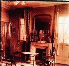 FRANCE House Fireplace Mirror Decoration c1930 Photo Stereo Plate Vintage Pn12