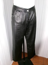 Pantalon droit cuir souple
