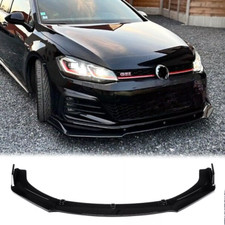 Spoiler Lèvre Lame Noir Brillant Jupe Pare-Choc Avant Pour  Golf 7 GTI 2013-20
