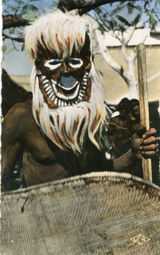 Carte moyen congo masque - carte,