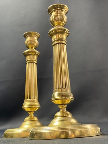 Paire flambeaux bougeoirs - paire,