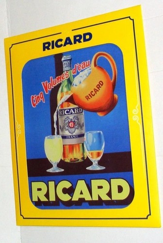 Plaque métal ricard 35 - métal,