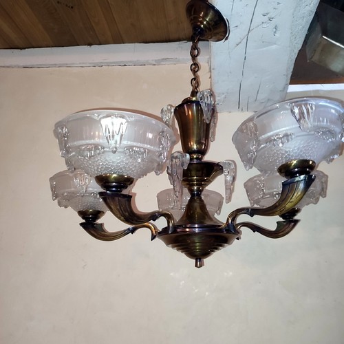 Beau lustre art deco bras - lustre,