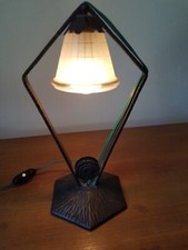 Art Deco Wrought Iron Lamp