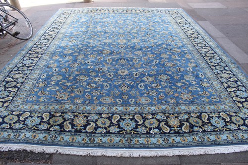 Tapis oriental laine bleu - tapis,
