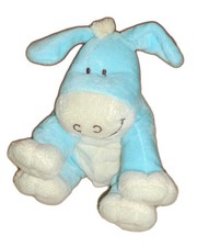 Doudou cheval Ane Poney bleu