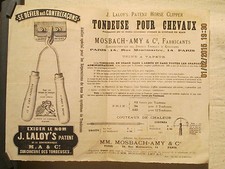 AFFICHE TONDEUSE POUR CHEVAUX