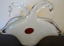 ★★ MURANO HAND BLOWN GLASS SWAN VASE KNAPKIN HOLDER ★★