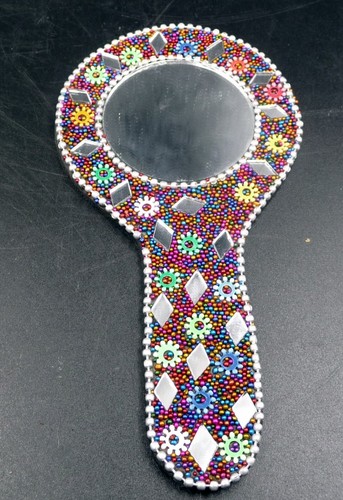 Miroir sac oriental perles - de,