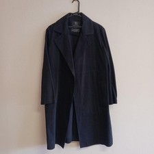Yohji Yamamoto Y's Spring Coat Black 100% cotton Size 2 Pre-owned free ship