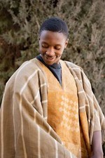 Hausa Beige Embroidered Boubou Shirt Nigeria