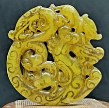 Ancien pendentif dragon jade