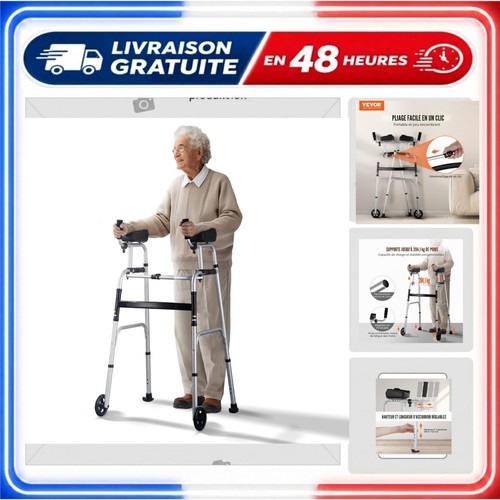 Déambulateur pliable vevor - déambulateur,