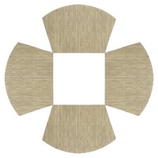 4pcs Sous-Assiettes Vinyle 18"x12" pour Table Ronde Brun Clair