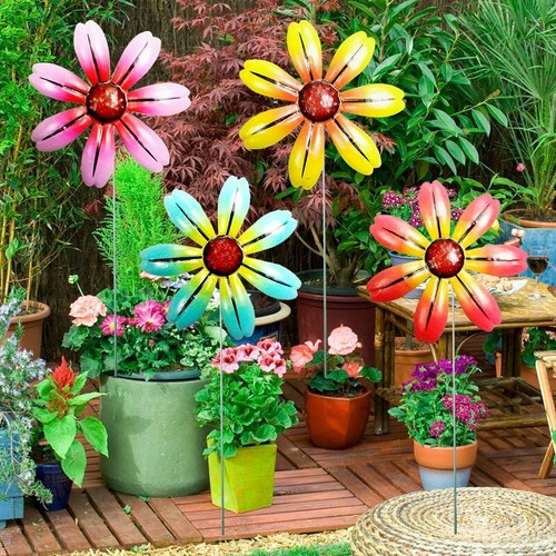 Fer fleur piquet jardin - fleur,