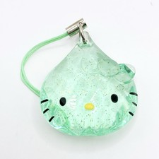 Porte-clés Sanrio Hello Kitty × Evian Kirakira Drop Mascotte Green Glitter Japan