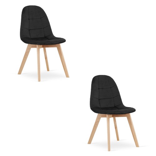 Fauteuil bora velours noir x - noir,