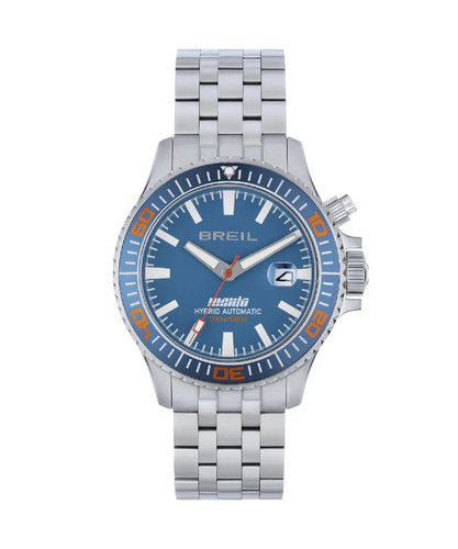 Montre silver blue orange - montre,