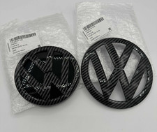 New Carbon Fiber Front and Rear Badge Emblem for VW MK7 GTI GOLF7 Set