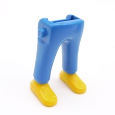 40018 Playmobil Paire de Jambes Bleu Baskets Jaunes