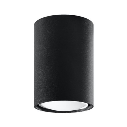 Plafonnier acier noir gu10 - noir,