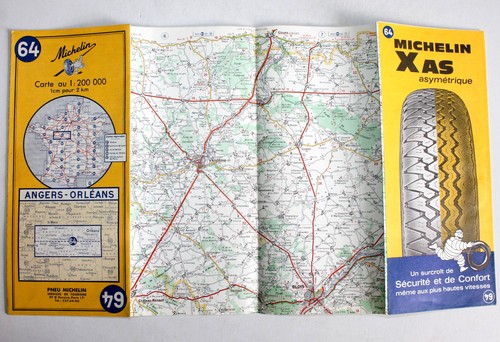 Carte michelin 1968 64 - carte,