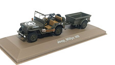 JEEPP  WILLYS  MB  +  REMORQUE  -  IXO / ALTAYA  - 1/43