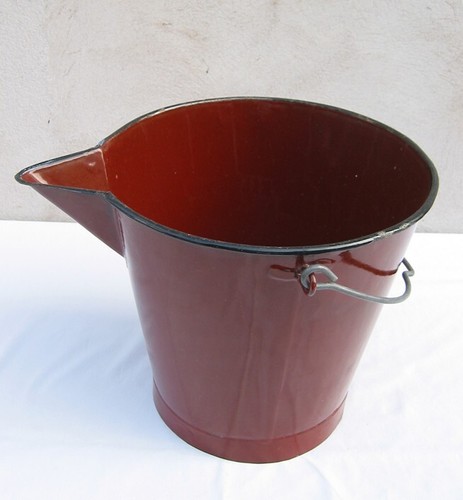 Seau eau email bordeaux - a,