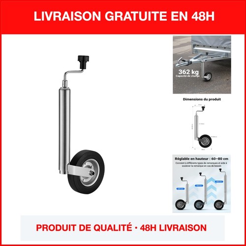 Roue jockey remorque - roue,
