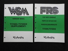 Manuel De Service GENUINE KUBOTA T1400 H Tracteur 1987-96 + Horaire À Taux Fixe