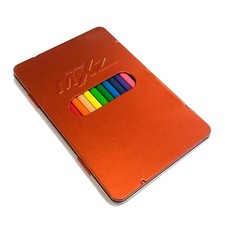Bruynzeel Mxz - 12 Triangulaire Colorer Crayons - en Un Orange Brûlé Métal Boite