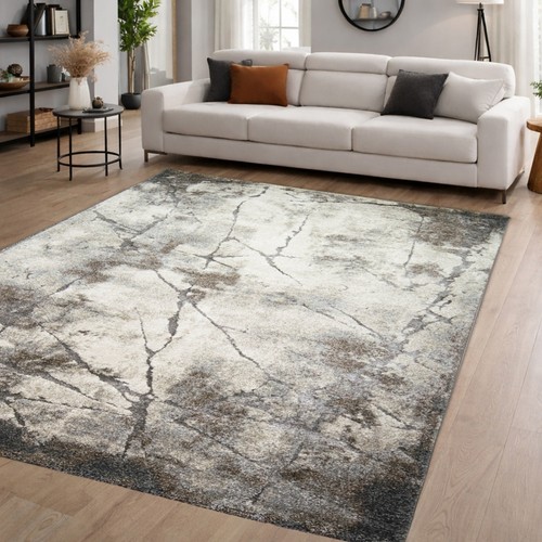 Tapis moderne crème gris