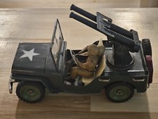 ORIGINAL NOMURA JEEP ARMY OPERATOR STAR TOY VINTAGE 1940s WORKING