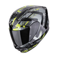 Casque moto intégral SCORPION EXO-391 CLUTTER Noir-Jaune fluo