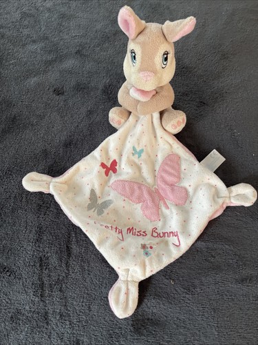 Doudou peluche lapin beige