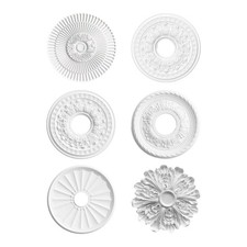 Rosace de plafond ronde en PU