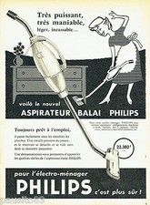 ADVERTISEMENT ADVERTISING 106 1958 Philips vacuum cleaner broom