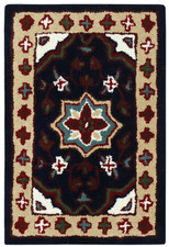 Tapis En Laine 40x60 Bleu