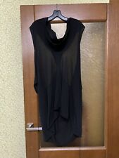 SARAH PACINI RARE JAPANESE ASYMMETRICAL TUNIC MINI OPEN BACK BLACK DRESS SZ 2