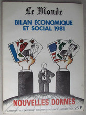 Le Monde Janvier 1982 Bilan économique et social 1981 Nouvelles donnes
