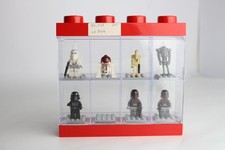 Lego Star Wars Minifigures Display Case with 7 Figures Display Case RED