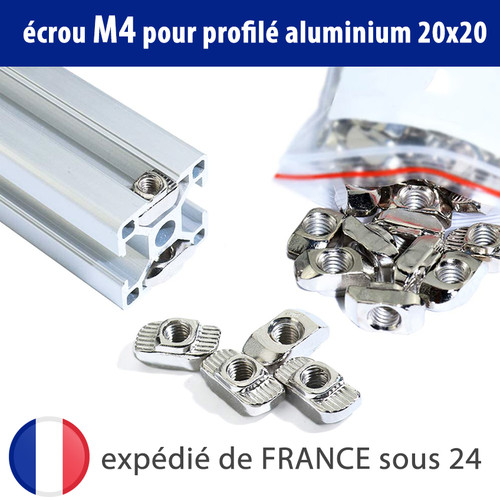 écrou pour profilé - m4,