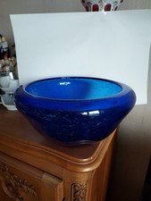 Saladier Coupe En Verre Bleu