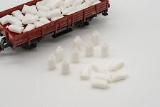 25 sacs de farine, pomme de terre 40kg blanc HO Diorama Train Marchandise LVM