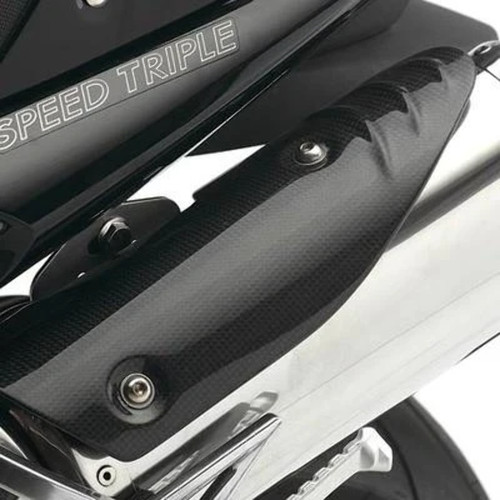 Triumph carbon fibre exhaust - fibre,