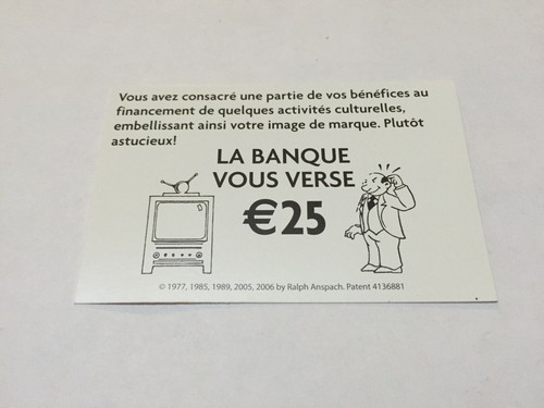 Carte monopoliste banque - carte,