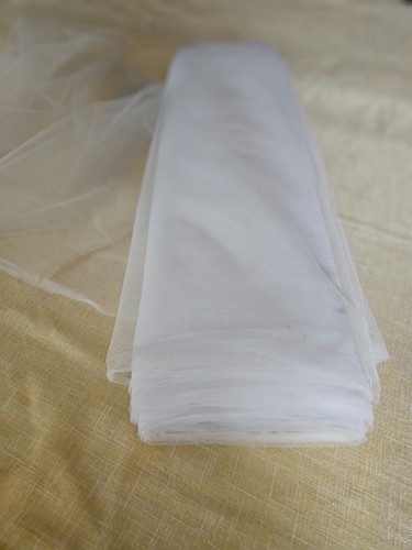 White tulle pieces - white, tulle,